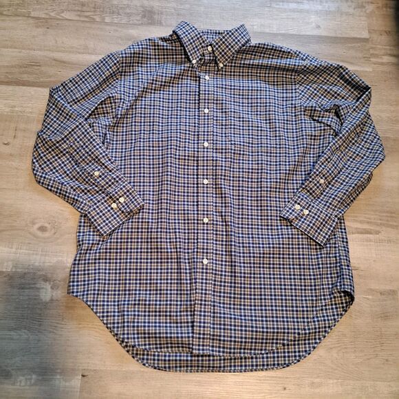 Lauren Ralph Lauren Classic Fit Long Sleeve Button Shirt Plaid Non Iron 17 32/33 - Picture 1 of 12